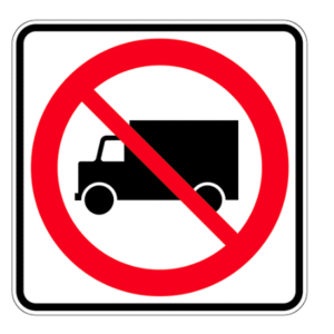 Poster - No Truck Access - Aluminum 0.064 - Vinyl Engineer Printed Glossy Laminate - 24x24 - STANDARD