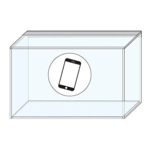 5S clear acrylic case for cellular storage - 8x5x5 - STANDARD IZ