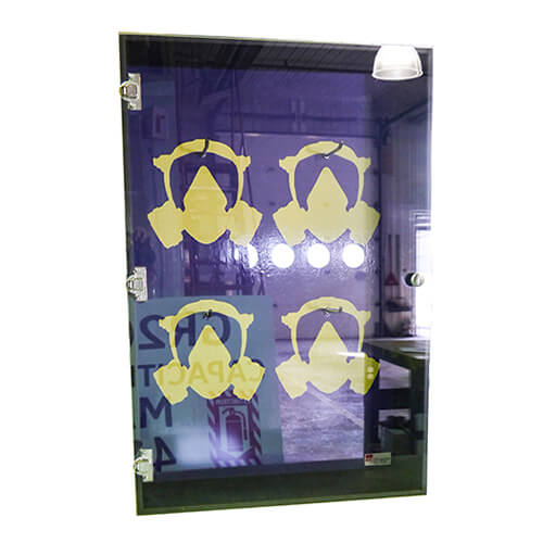 Wall cabinet for 4 chemical masks - Dustproof - Crezon and Pvc - 24x36x8 - STANDARD IZ