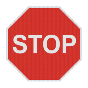 Poster - Stop - Aluminium 0.064 - Engineer Grade Vinyl Printed Glossy Laminate - 24x24 - STANDARD