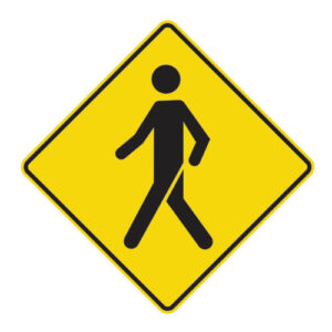 Sign - Advanced left crosswalk signal - Aluminium 0.064 - Vinyl Engineer Printed Glossy Laminate - 24x24 - STANDARD