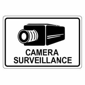 Poster - Camera Surveillance - Aluminum 0.064 - Regular Vinyl Printed Glossy Laminate - 18x12 - STANDARD