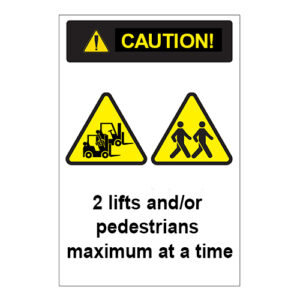 Poster - 2 carts and or pedestrians at a time - Aluminum 0.080 - Regular Vinyl Glossy Laminated Print - 24x36 - STANDARD IZ