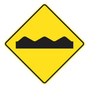 Poster - Bumpy Road - Aluminum 0.064 - Engineer Grade Vinyl - 24x24 - STANDARD