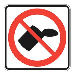Poster - No Littering - Aluminum 0.064 - Glossy laminated engineer grade vinyl - 24x24 - STANDARD