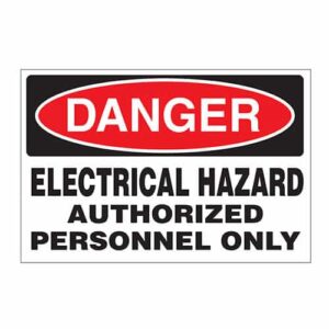 Poster - Electrical hazard - Aluminium 0.064 - Regular glossy laminated vinyl - 12x8 - STANDARD IZ