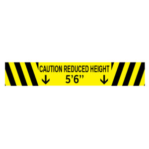 Poster - Attention reduced height - Aluminium 0.080 - Vinyl engineer grade Glossy Laminate - 36x6 - STANDARD IZ
