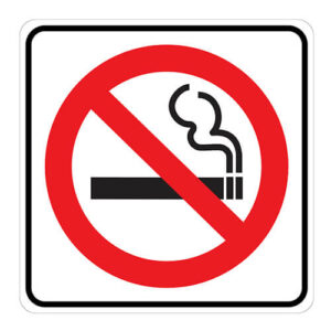Poster - No Smoking - Aluminum 0.080 - Regular glossy laminated vinyl - 36x36 - STANDARD IZ
