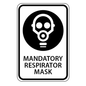 Poster - Respiratory Mask - Aluminum 0.064 - Glossy laminated engineer grade vinyl - 12x18 - STANDARD