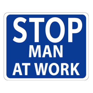 Poster - Men at work - Aluminum 0.064 - Glossy laminated engineer grade vinyl - 15x12 - STANDARD IZ