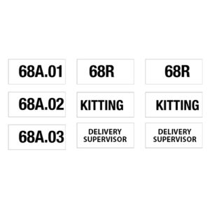 Poster Reco Verso - Cantilever - Identification, characters, letter and numbers - Aluminium 0.064 - Vinyl Regular Printed Glossy Laminate - 8x3.5 - STANDARD IZ