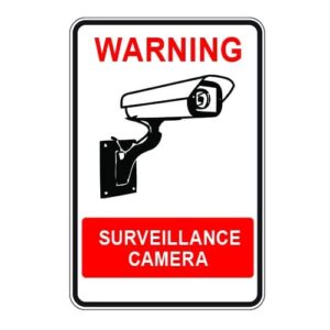 Poster - Camera surveillance - Aluminium 0.064 - Regular glossy laminated vinyl - 12x18 - STANDARD IZ