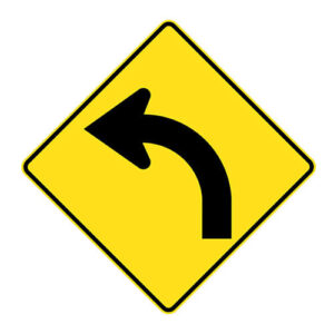 Poster - Left Turn - Aluminium 0.064 - Engineer Grade Vinyl - 30x30 - STANDARD