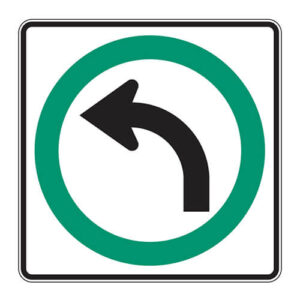 Poster - Left Turn - Aluminum 0.064 - Regular glossy laminated vinyl - 24x24 - STANDARD IZ