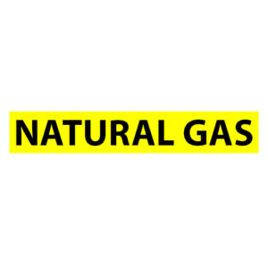 Sticker - Natural Gas - HighTack printed vinyl laminated glossy - 12x2 - STANDARD IZ