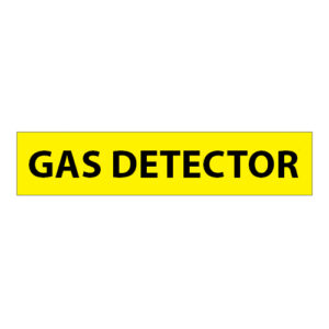Sticker - Gas detector - Regular printed glossy laminated vinyl - 14x3 - STANDARD