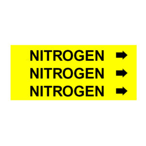 Pipe identification - Arrow - Sticker - Hi Tack printed vinyl laminated glossy - 4x1.75 - STANDARD IZ