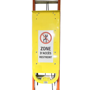 Lockable ladder gate for restricted areas - Aluminum - Width 15" - Adjustable length from 42" to 48" - STANDARD IZ