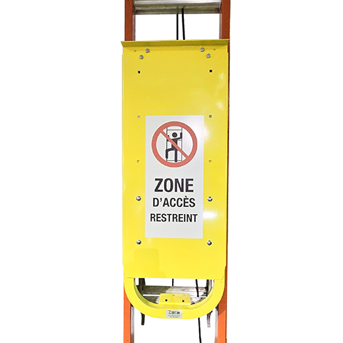 Lockable ladder gate for restricted areas - Aluminum - Width 15" - Adjustable length from 42" to 48" - STANDARD IZ