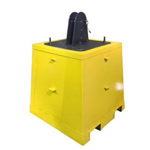 Concrete base - 3500Lbs - Steel cage with yellow paint - Steel swivel head - 36x36x36 - STANDARD IZ