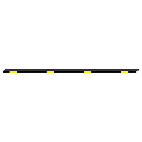 Handrail - Aluminum profile - Black baked-on paint - Yellow diamond grade vinyl strips - 144 - STANDARD IZ