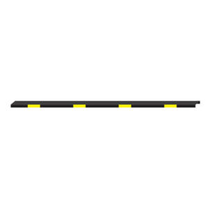Handrail with quick installation clips - Aluminum profile - Black baked-on paint - Yellow diamond grade vinyl strips - 120 - STANDARD IZ