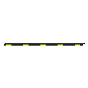 Handrail with quick installation clips - Aluminum profile - Black baked-on paint - Yellow diamond grade vinyl strips - 60 - STANDARD IZ
