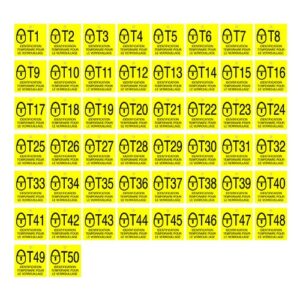 Lockout point plate - Lamicoide 1/8, yellow background black engraving - 5x5 - STANDARD IZ
