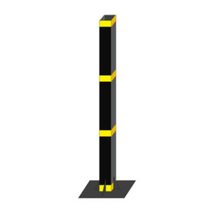 Post - Aluminium 0.125 - Installation base 8x8 - 2x2x72 - STANDARD IZ