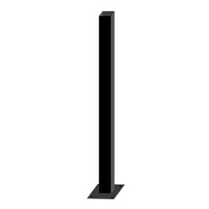 1/4 steel post with ground installation base - Black - 4x4x96 - STANDARD