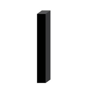Post - Steel - Black paint - 2x2x60 - STANDARD IZ