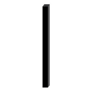 Post - Aluminum - Black paint - 4x4x96 - STANDARD IZ