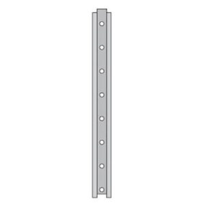 Post - U-shaped galvanized steel with 4' sleeve and installation hardware - 96 - STANDARD