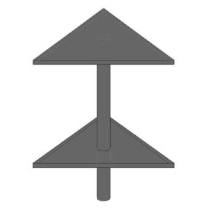 Triangular poster stand - Steel - Black paint - 32x32 - STANDARD IZ