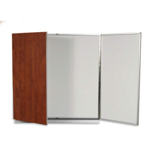 Magnetic dashboard with 2 flaps - Conference room - Lauzonite finish - Anodized aluminum molding - 48x60 - STANDARD