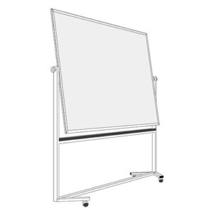 Magnetic dry erase dashboard on tilting frame - Lauzonite finish - Steel frame - Anodized aluminum molding - 96x48 - STANDARD