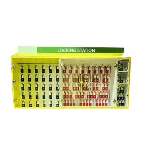 Lockout Station - Aluminium 0.125 - Yellow paint - 48x31x12 - STANDARD