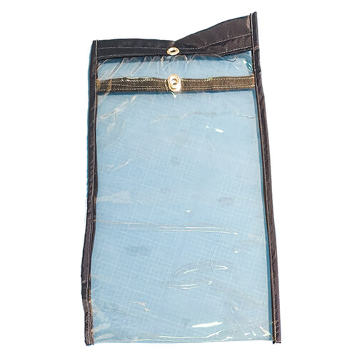 Transparent pouch with flap and velcro - 8.5x14 - Standard IZ