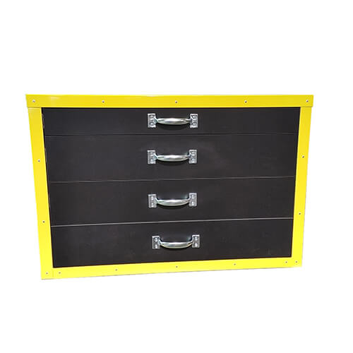 Lock - Bottom of Station - Aluminium - Yellow paint - 36x24x20 - STANDARD IZ